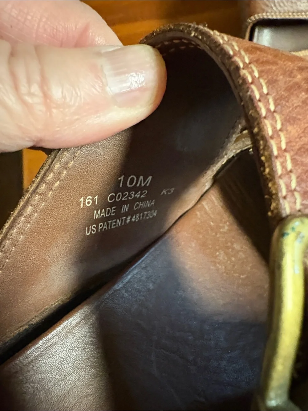 Vintage Cole Haan Brown Leather Buckle Slide Sandals